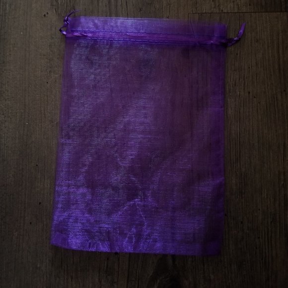 10 Purple Organza Bags - Large - Picture 2 of 3